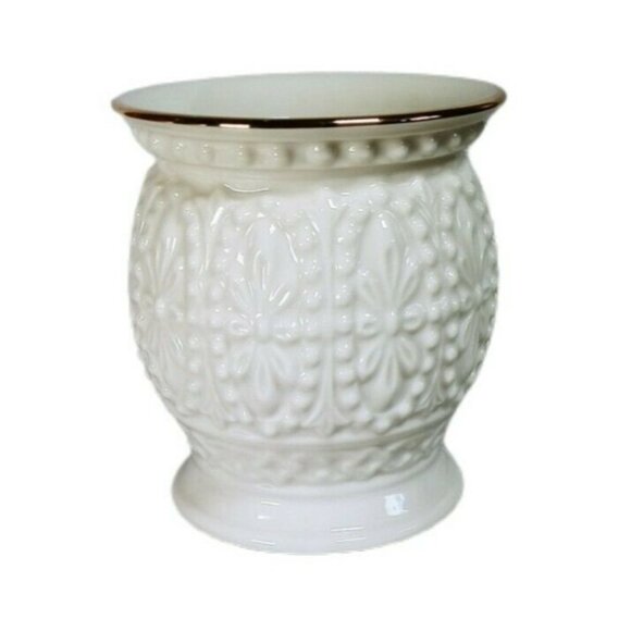 Lenox Beaded Candle Holders Gold Trim Set Of 3 Decorative Accents - Picture 3 of 9